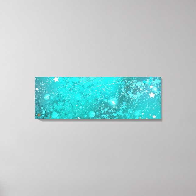 Mint Turquoise Foil Hintergrund Leinwanddruck (Vorderseite)