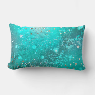 Mint Turquoise Foil Hintergrund Lendenkissen
