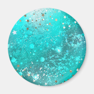 Mint Turquoise Foil Hintergrund Magnet