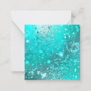 Mint Turquoise Foil Hintergrund Mitteilungskarte