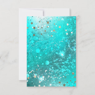 Mint Turquoise Foil Hintergrund Mitteilungskarte