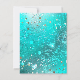Mint Turquoise Foil Hintergrund Mitteilungskarte
