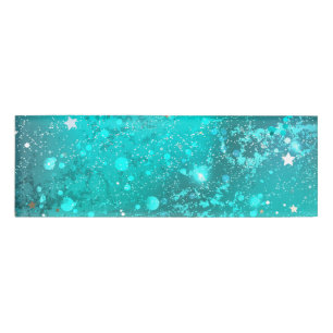 Mint Turquoise Foil Hintergrund Namenschild