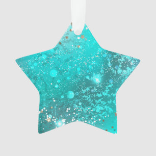 Mint Turquoise Foil Hintergrund Ornament