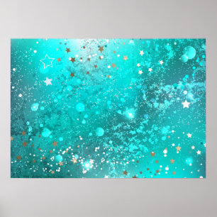 Mint Turquoise Foil Hintergrund Poster