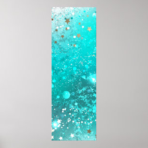 Mint Turquoise Foil Hintergrund Poster