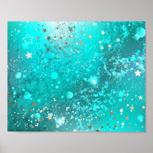 Mint Turquoise Foil Hintergrund Poster