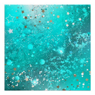 Mint Turquoise Foil Hintergrund Poster