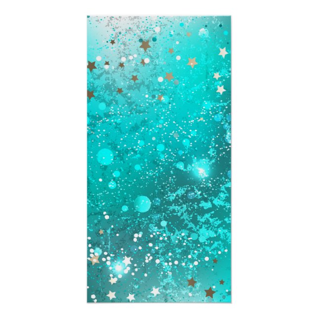 Mint Turquoise Foil Hintergrund Poster (Vorderseite)