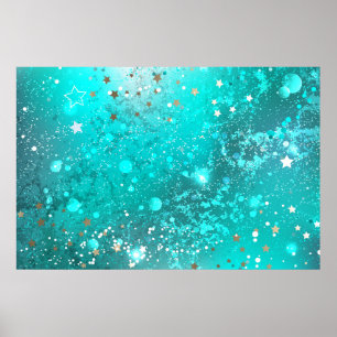 Mint Turquoise Foil Hintergrund Poster