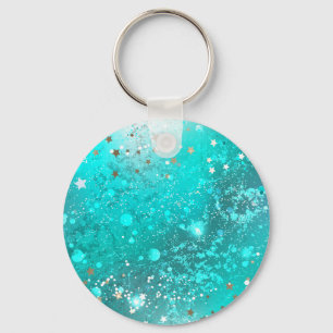 Mint Turquoise Foil Hintergrund Schlüsselanhänger