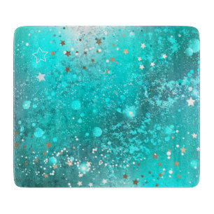 Mint Turquoise Foil Hintergrund Schneidebrett