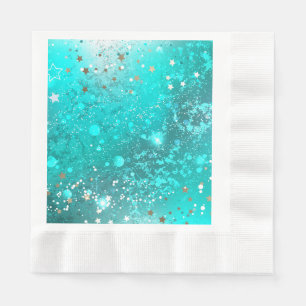 Mint Turquoise Foil Hintergrund Serviette