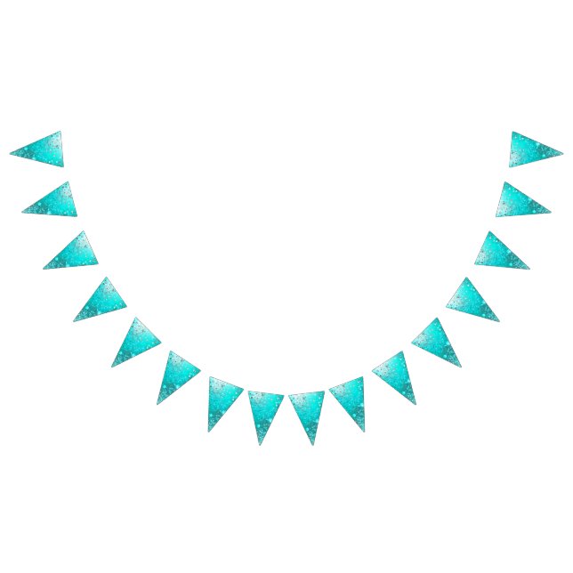 Mint Turquoise Foil Hintergrund Wimpelkette (Alle)