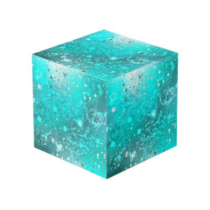 Mint Turquoise Foil Hintergrund Würfel