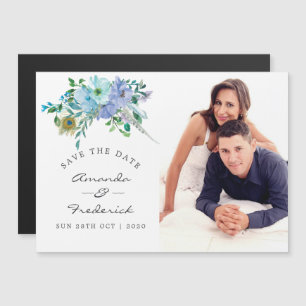 MINT- und Blaue Boho-Floral-Hochzeit - Termin vorm Magneteinladung