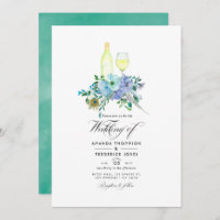 Mint und Blue Boho Weinprobe Hochzeit
