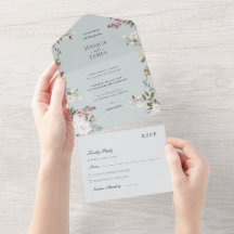 Mint Vintage Florale Elegante Hochzeit