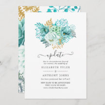 Mint Watercolor Floral Wedding Update