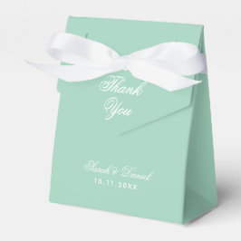 Mint Wedding danke dir einfache grüne weiße Schrif Geschenkschachtel
