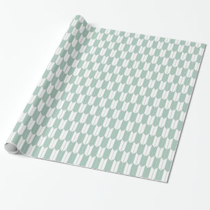 Mint & White Japanisch Yagasuri Muster Geschenkwra Geschenkpapier