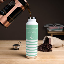 Mint White Personalisiert Beach Wedding Gefallen Trinkflasche
