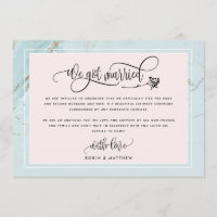 Mint Wir Got Verheiratete Hochzeit / Elope Ankündi