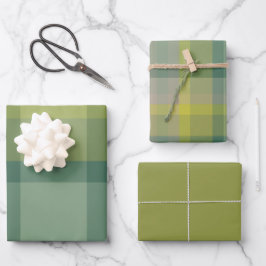 Mint Wrapping Paper Flat Sheet Set of 3 Geschenkpapier Set