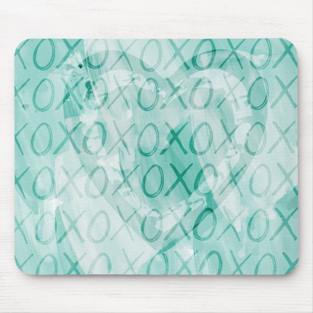 Mint XOXO Liebe Mousepad (Vorne)