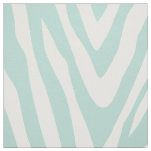 Mint Zebra Print Große Skala Stoff