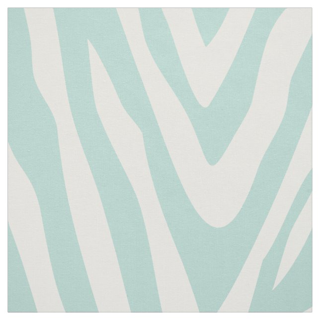 Mint Zebra Print Große Skala Stoff (Muster)