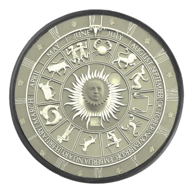 Mint Zodiac Wheel Eishockey Puck (Vorderseite)