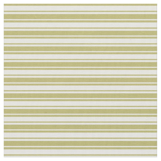 Mintcreme & Dark Khaki Muster der Streifen Stoff (Nahaufnahme)