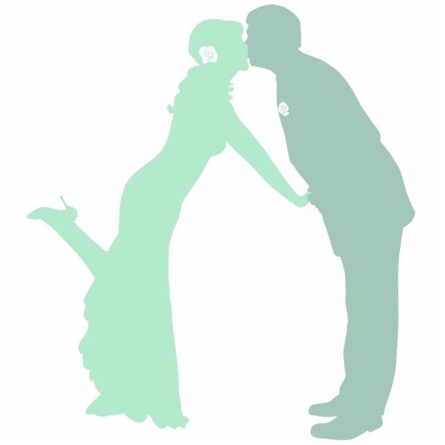 Minte Braut und Bräuche Fotoskulptur Ornament (Vorne)