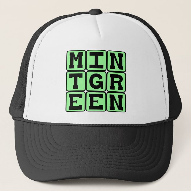 Mintgrün, Farbe Truckerkappe (Vorderseite)