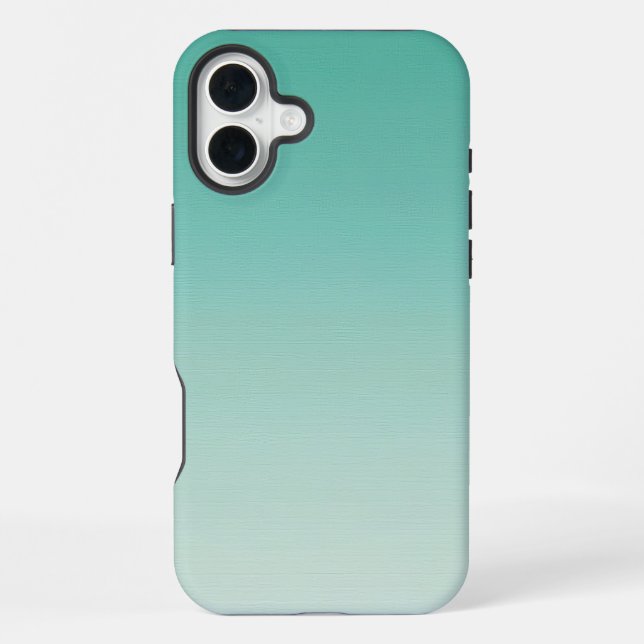 Mintgrün-Verlauf iPhone Hülle (Rückseite)