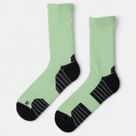 mintgrüne Crew-Socken mit schwarzer Spitze und Fer Socken