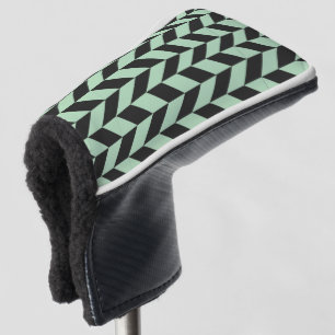 Mintgrüne Fischgrätmuster Golf Headcover