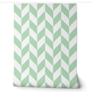 Mintgrüne Herringbone Tapete