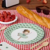 MINTGRÜNE KLEINE PRINZESSIN BALL PAPIER TELLER