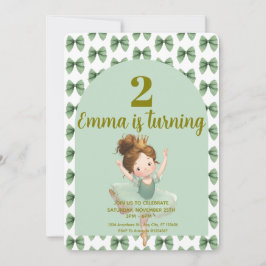 Mintgrüne kleine Prinzessin Kugel  Einladung