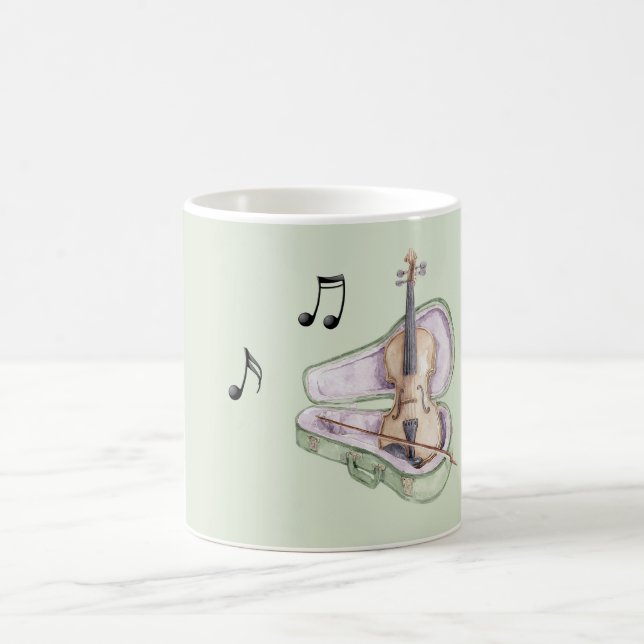 Mintgrüne Lavendel Violine Kaffeetasse (Mittel)