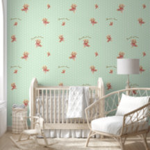 Mintgrüne Vintage-Teddybär-Kinderzimmer