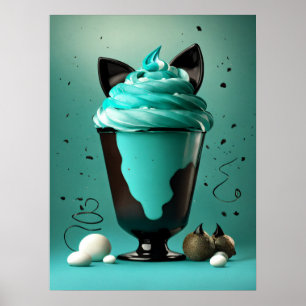 Mintgrüner Eiscreme-Wandkunst-Druck – Aest Poster