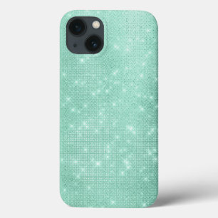 Mintgrüner Glitter-Girl-Glamour Case-Mate iPhone Hülle