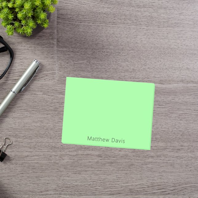 Mintgrüner Name Post-it Klebezettel (Von Creator hochgeladen)