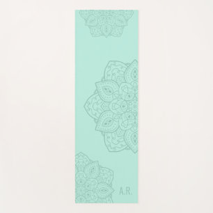 Mintgrüner Teal Dekoratives Modernes Mandala Mit I Yogamatte