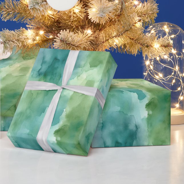 Mintgrünes abstraktes Weihnachten Geschenkpapier (Feiertage)