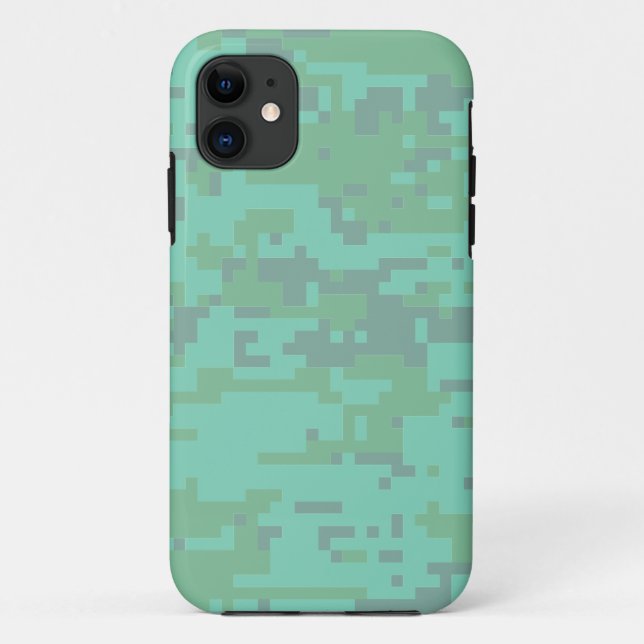 Mintgrünes digitales Tarnmuster Case-Mate iPhone Hülle (Rückseite)