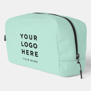 Mintgrünes Geschäft-Logo Name Instagram Reise Waschbeutel
